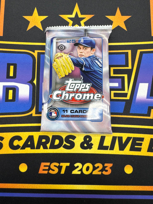 2025 Topps Chrome Baseball Pack [11 Cards]