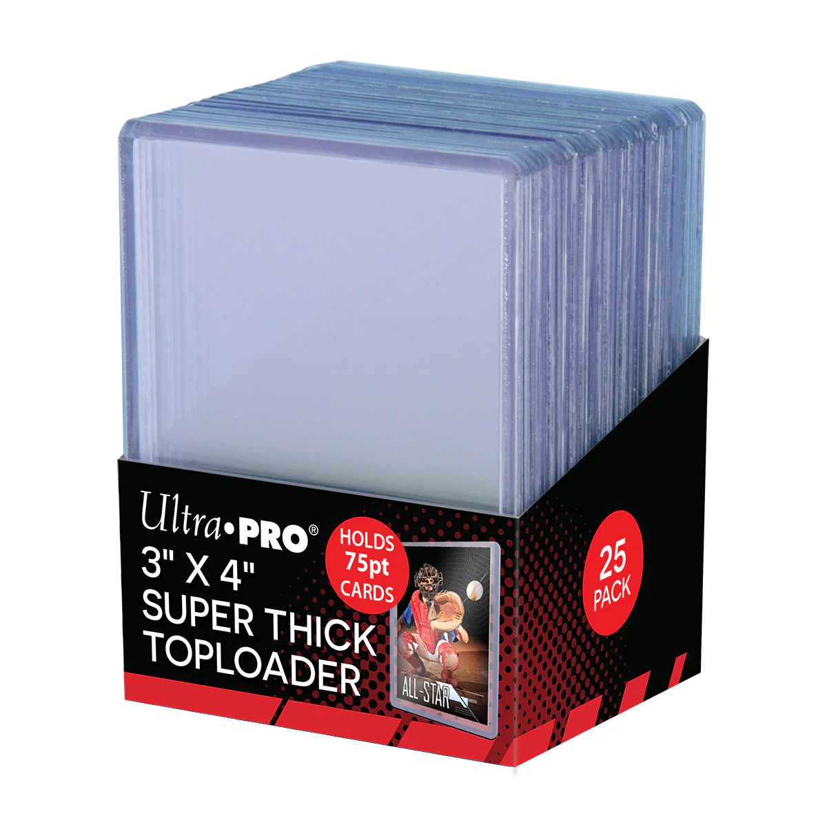 3" x 4" Clear Thick 75PT Toploaders (25ct)