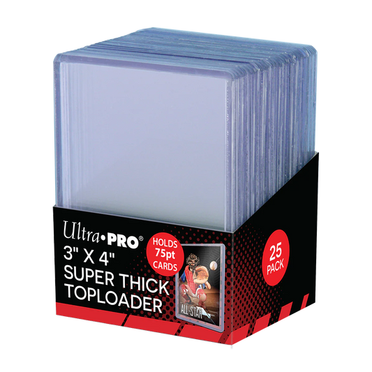 3" x 4" Clear Thick 75PT Toploaders (25ct)